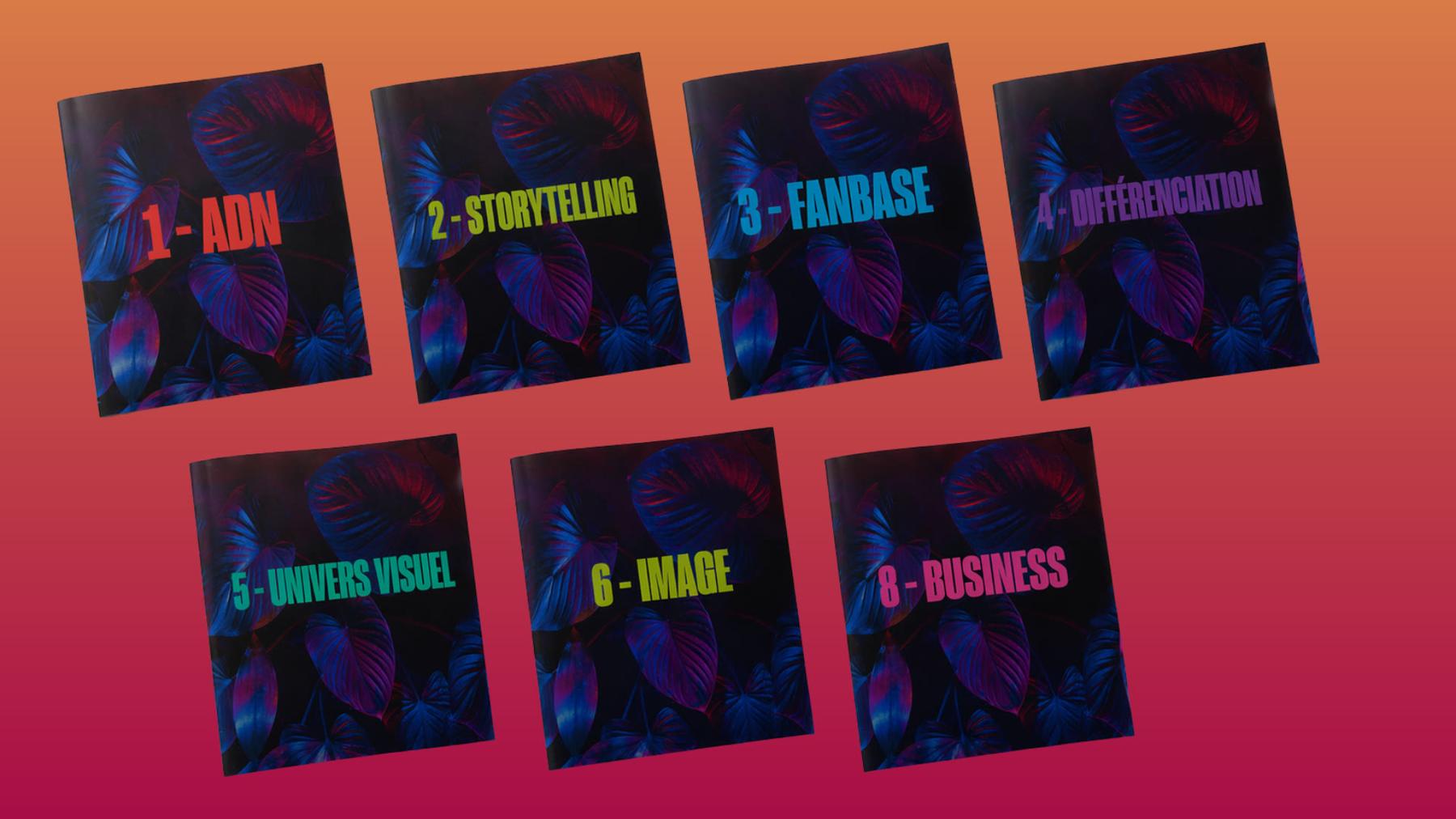 Livres présentant une ligne éditoriale et une direction artistique colorée
